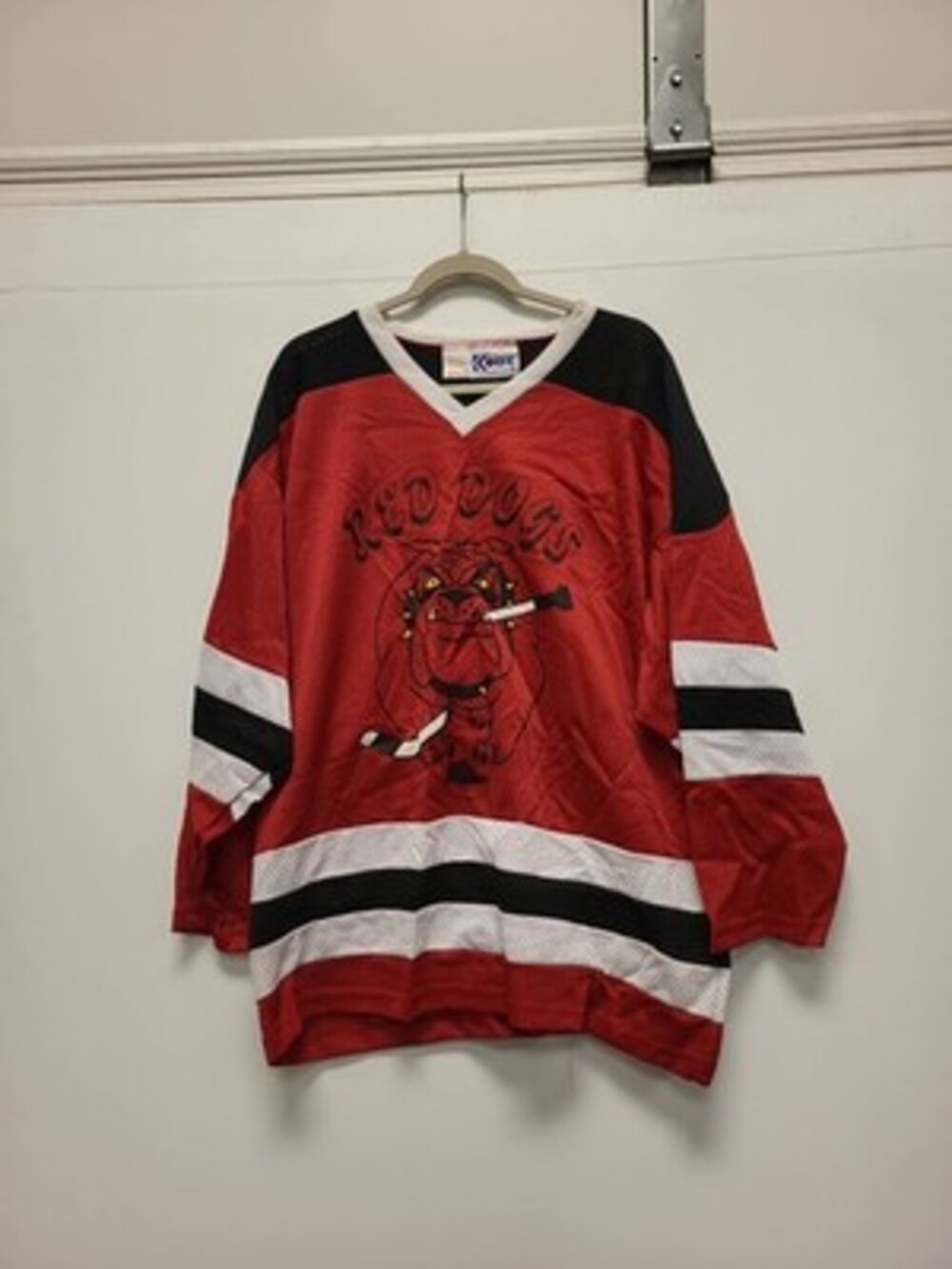 Kobe Red Dogs Hockey Jersey Adult XXL TTG Extra Extra Large 25 Red Black White